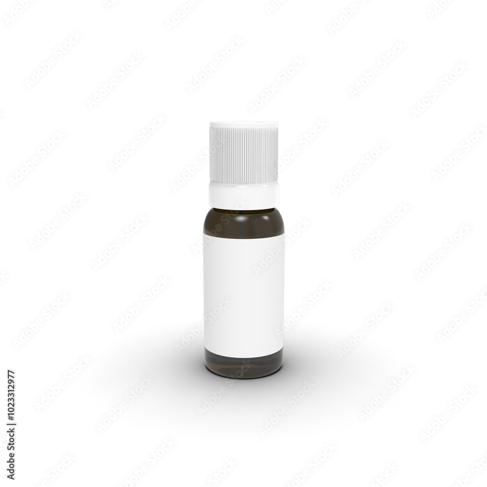 white medicine oil bottle in background, 3d render white medicine oil bottle in background, 3d render