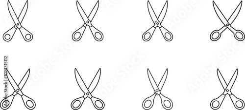 Fabric shears large scissors for cutting fabric with vector illustration design
