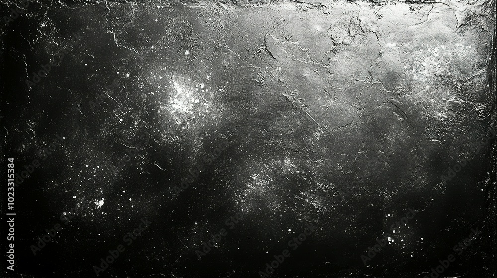 Obraz premium Black Textured Background with White Specks