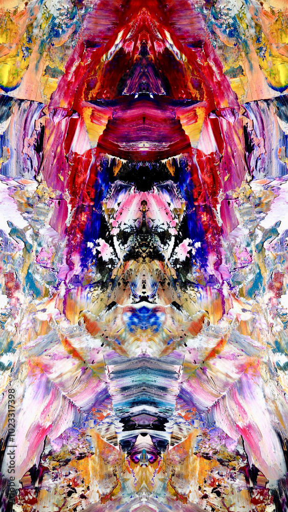 Fototapeta premium Abstract background wallpaper. Ethnic pattern. Mixtures of oil paint. Trendy hand painting canvas. Wall decor and Wall art prints Idea. 3D Texture. Art object