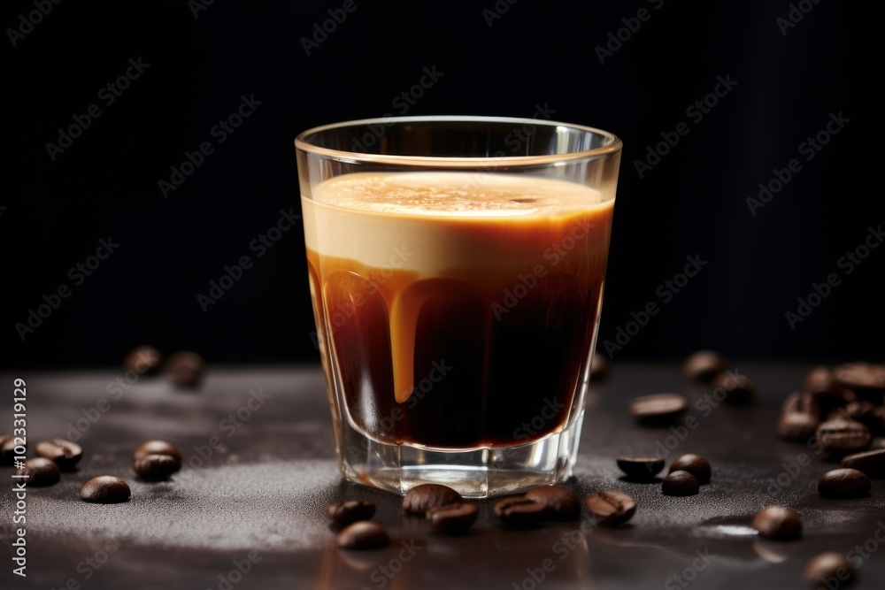 Coffee espresso shot crema drink. Coffee espresso shot crema drink.