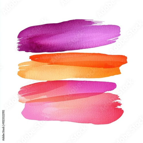 Abstract Colorful Composition in Pink and Orange Shades