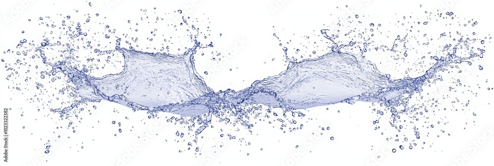 Water splashes energetically against a light background, demonstrating motion and the beauty of liquid movement Water splashes energetically against a light background, demonstrating motion and the beauty of liquid movement