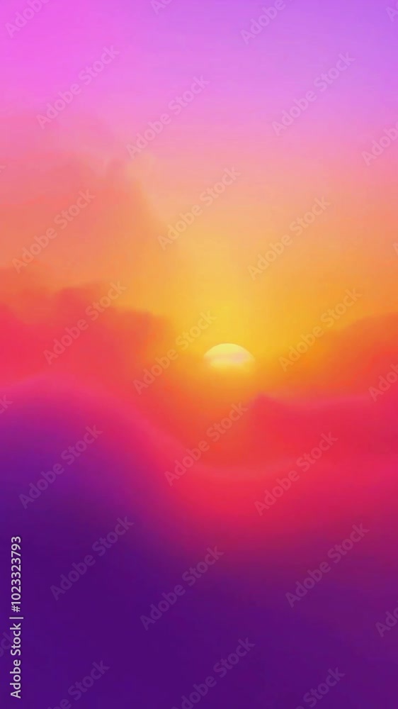 Warm oranges, pinks, and purples blending each other in a soft, blurred gradient, mimicking the colors of a setting sun slowly sky, 4k High-Quality vertical background Animation Video Warm oranges, pinks, and purples blending each other in a soft, blurred gradient, mimicking the colors of a setting sun slowly sky, 4k High-Quality vertical background Animation Video
