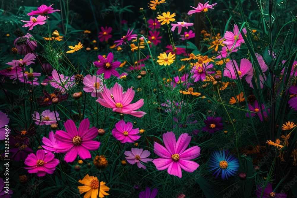 Obraz premium Cosmos garden outdoors flower nature.