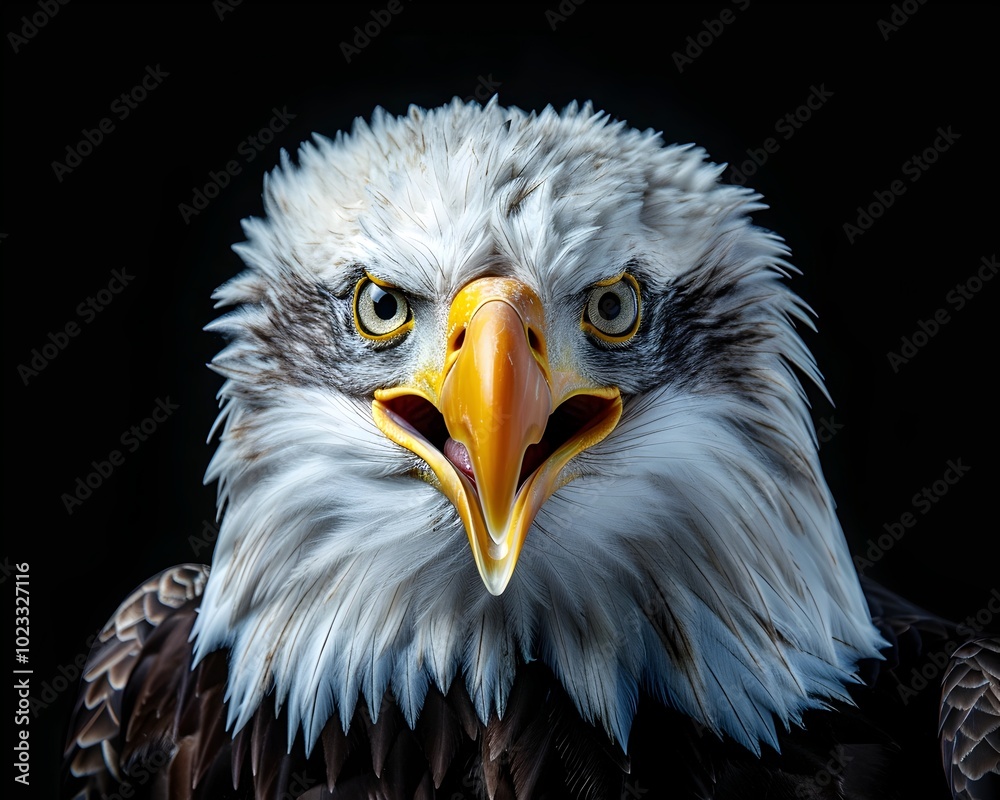 Bald Eagle in Mid Screech Symbolizing Freedom and Fierce Determination Bald Eagle in Mid Screech Symbolizing Freedom and Fierce Determination