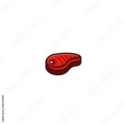 BBQ  Steak Grill icon flat vector design