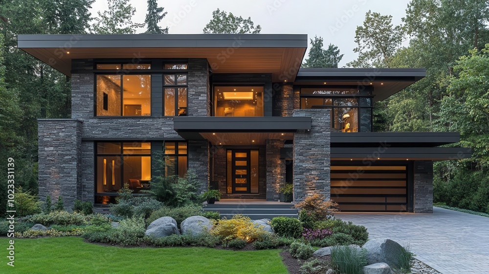 elegant modern house facade with a welcoming main entrance beautifully landscaped backyard and luxurious design elements that reflect contemporary living and comfort elegant modern house facade with a welcoming main entrance beautifully landscaped backyard and luxurious design elements that reflect contemporary living and comfort