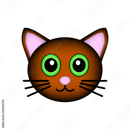 Cat icon on white background. Vector illustration.