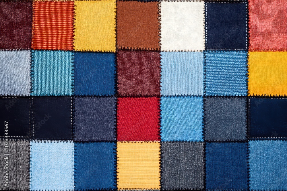 Colorful fabric swatches arranged in a grid, showcasing various textures and shades for design inspiration and textile selection. Colorful fabric swatches arranged in a grid, showcasing various textures and shades for design inspiration and textile selection.