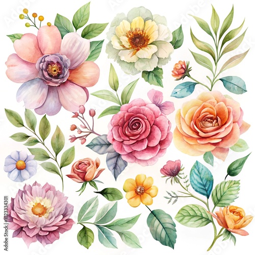 Wallpaper Mural seamless background with roses Torontodigital.ca