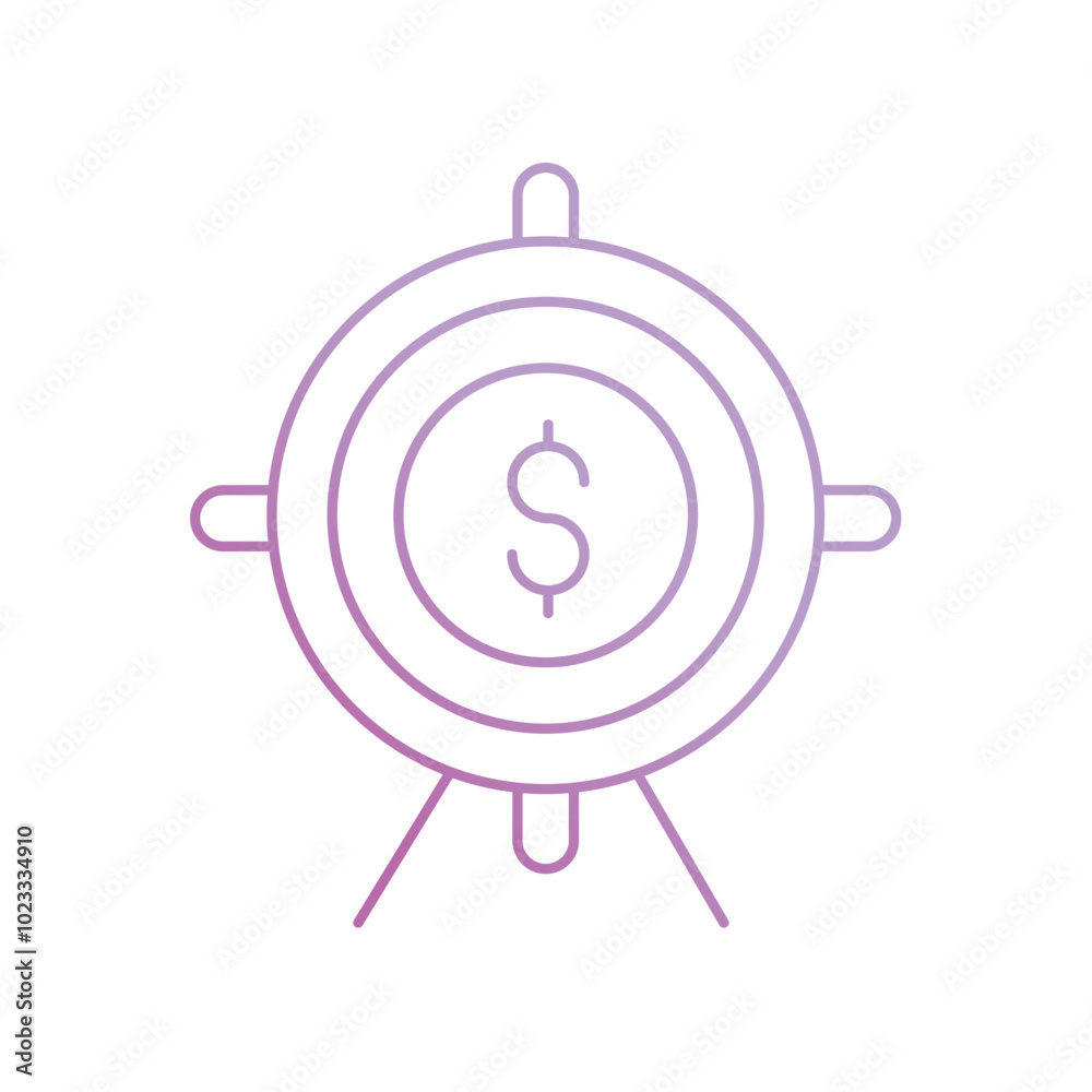 target gradient icon with white background vector stock illustration target gradient icon with white background vector stock illustration