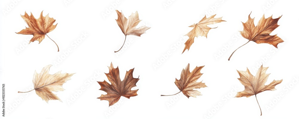 An autumn leaf collection isolated on a flat background for autumn designs. High resolution. An autumn leaf collection isolated on a flat background for autumn designs. High resolution.