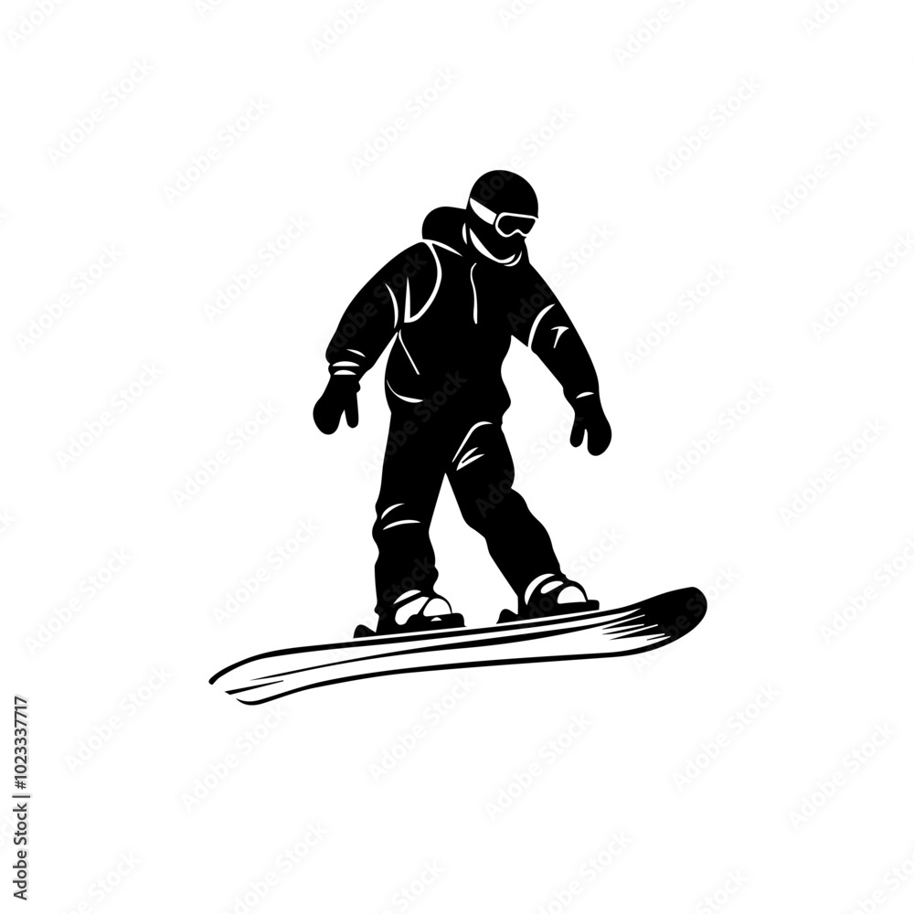 Black and white illustration of snowboarding concept. Extreme. Snowboarder. Black and white illustration of snowboarding concept. Extreme. Snowboarder.