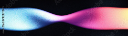 Abstract flowing waves of pink and blue light creating a vibrant and dynamic visual. Ideal for backgrounds and creative design projects.