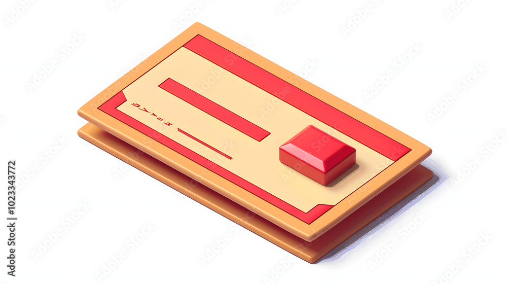 Cheque icon Finance 3D Cheque icon Finance 3D