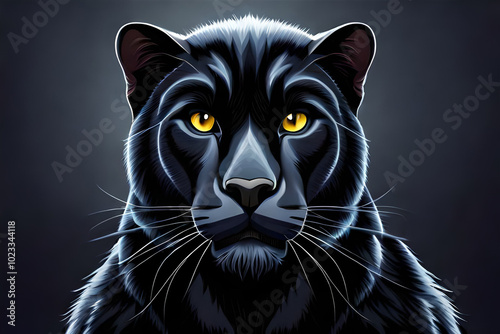 Black Panther. Vector black panther. photo