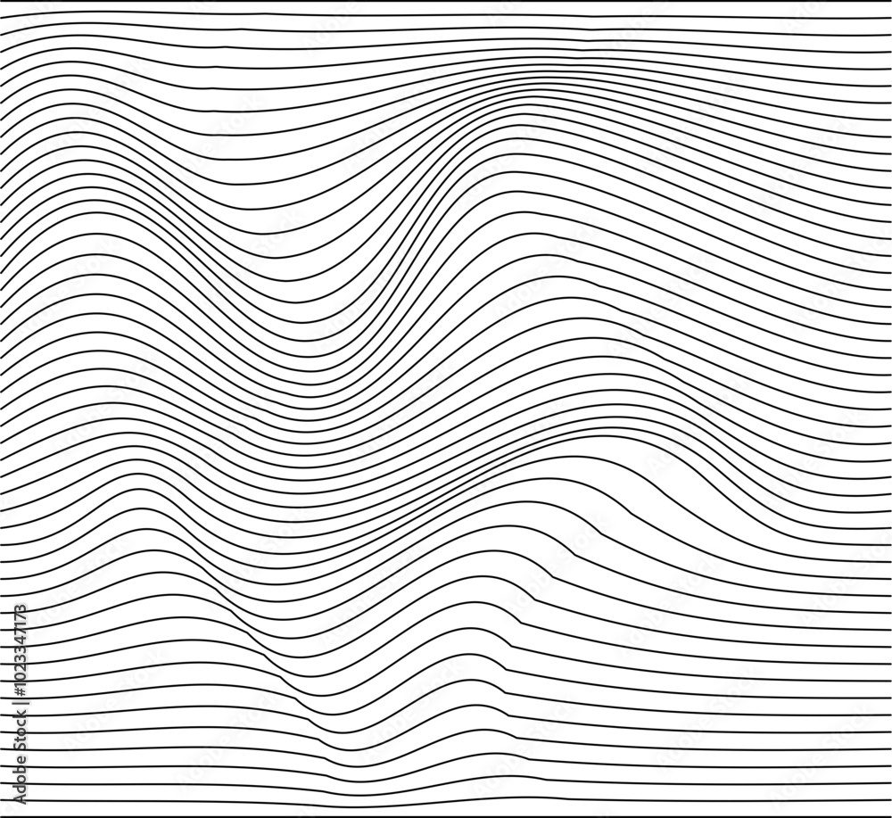 Line mesh wave design element vector
