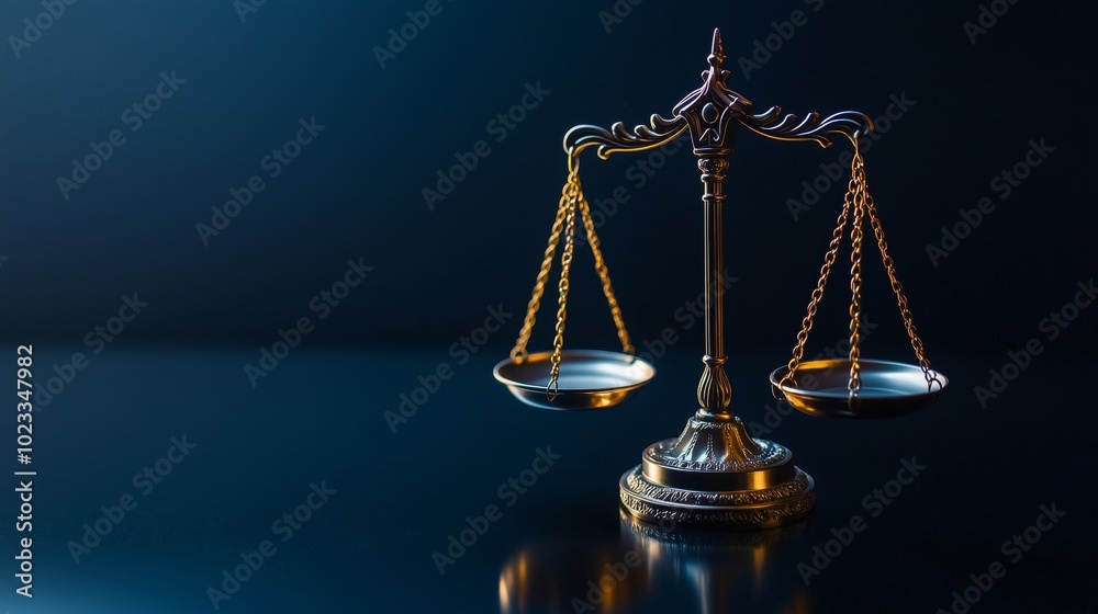 Elegant Scales Symbolizing Justice and Balance Elegant Scales Symbolizing Justice and Balance