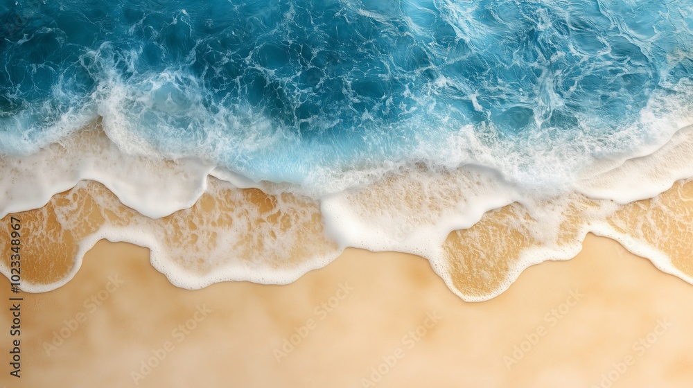 Obraz premium Gradient from Deep Ocean Blue to Sandy Beige for Design Projects