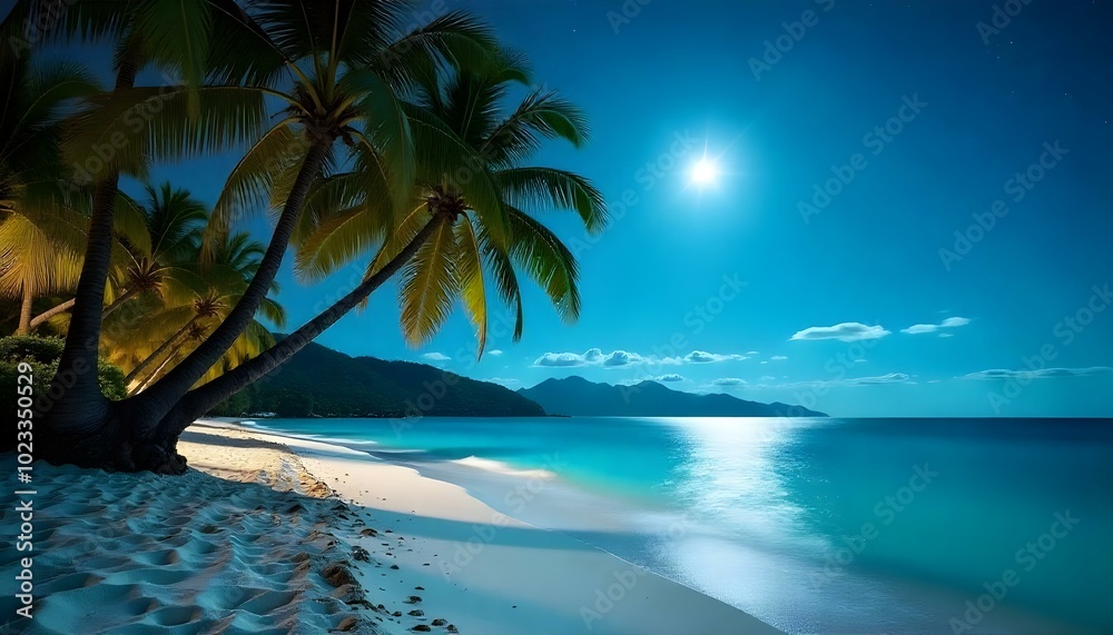 Obraz premium beach with palm trees