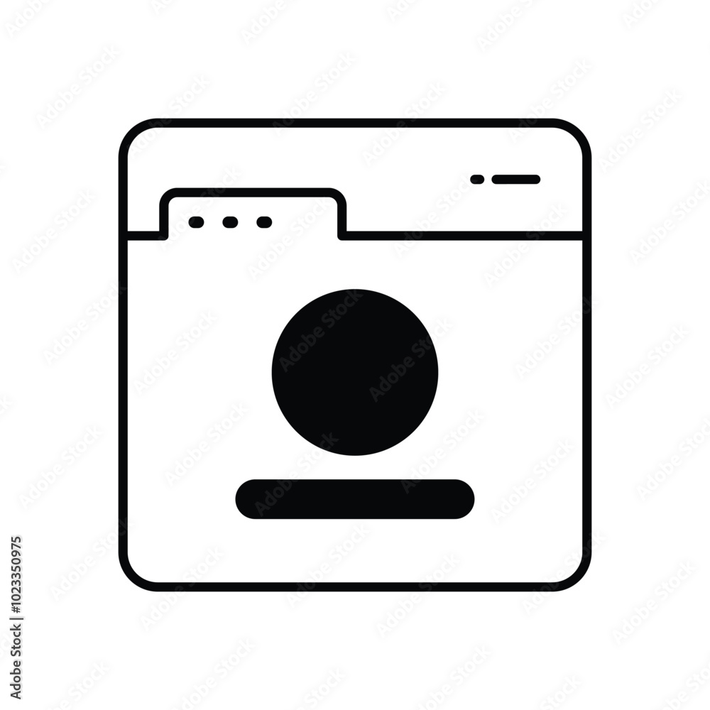 Modal Window vector icon stock illustration Modal Window vector icon stock illustration