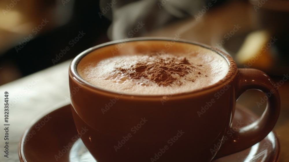 Close-up of a steaming cup of coffee in a cozy, inviting café. Suitable for lifestyle, relaxation, and hospitality-related content. Close-up of a steaming cup of coffee in a cozy, inviting café. Suitable for lifestyle, relaxation, and hospitality-related content.
