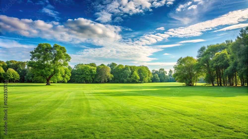 Grassy field with trees in background silhouette Grassy field with trees in background silhouette