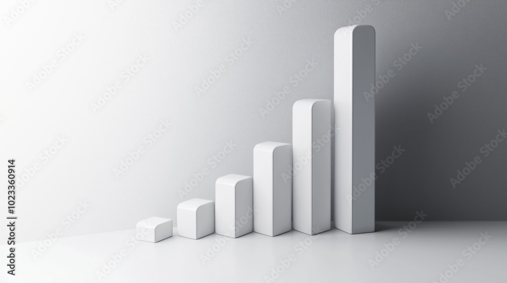 Simple 3D Rising Bar Charts on Flat Surface Simple 3D Rising Bar Charts on Flat Surface