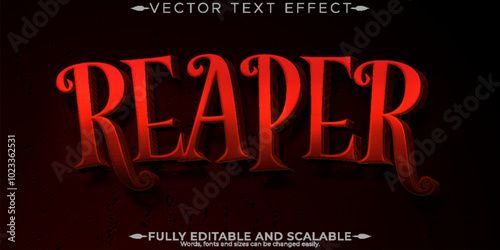 Halloween monster text effect, editable horror and scary text style