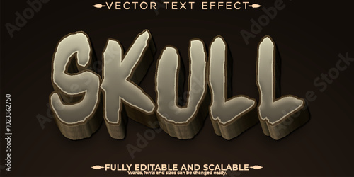 Halloween monster text effect, editable horror and scary text style