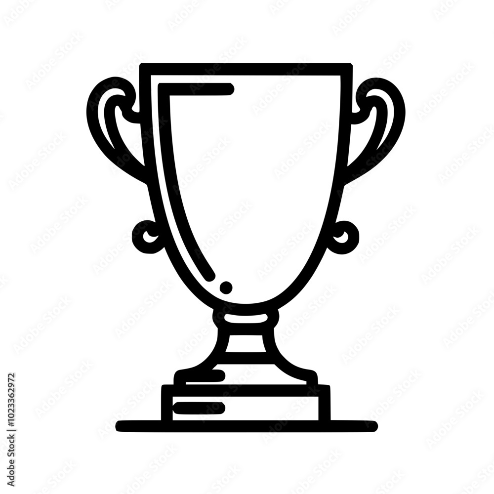 A black and white line drawing of a classic trophy cup with elegant handles, symbolizing achievement and success. A black and white line drawing of a classic trophy cup with elegant handles, symbolizing achievement and success.