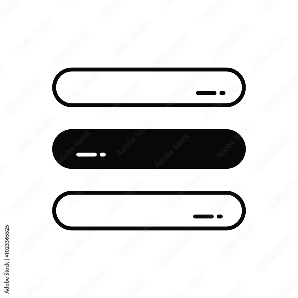 Navbar vector icon stock illustration Navbar vector icon stock illustration