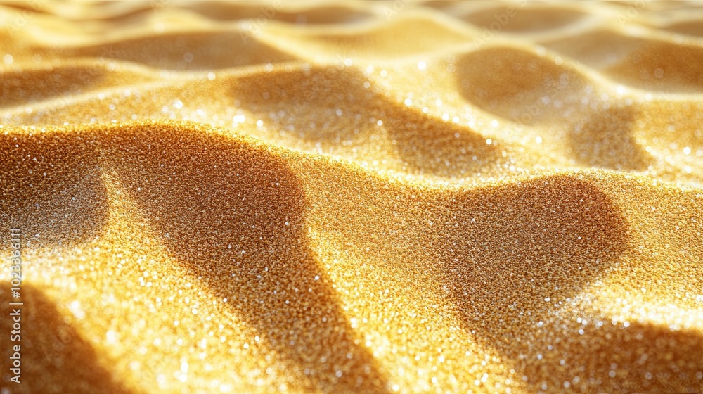 Golden Sand Dunes Under Sunlight Golden Sand Dunes Under Sunlight