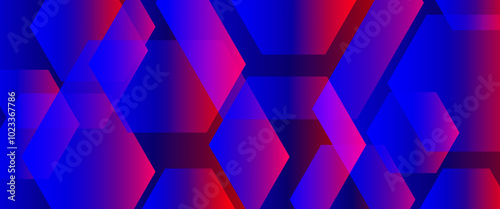 techno abstract background overlap layer on dark space with mixing colors effect decoration. Modern graphic design element hexagons style concept for web banner, flyer, card or brochure cover
