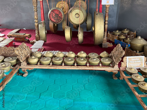 Traditional Indonesian Gamelan Musical Instruments