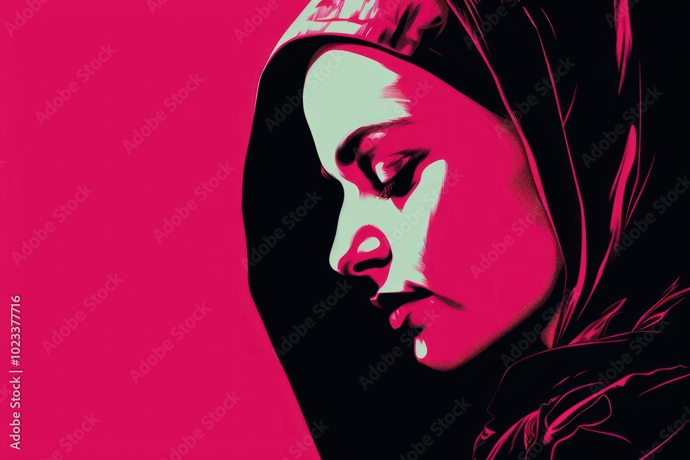 Muslim girl is praying portrait black adult. Muslim girl is praying portrait black adult.