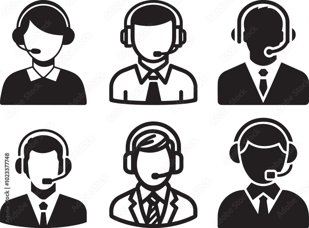 Customer Support Vector Icon Set. Customer Support Vector Icon Set.