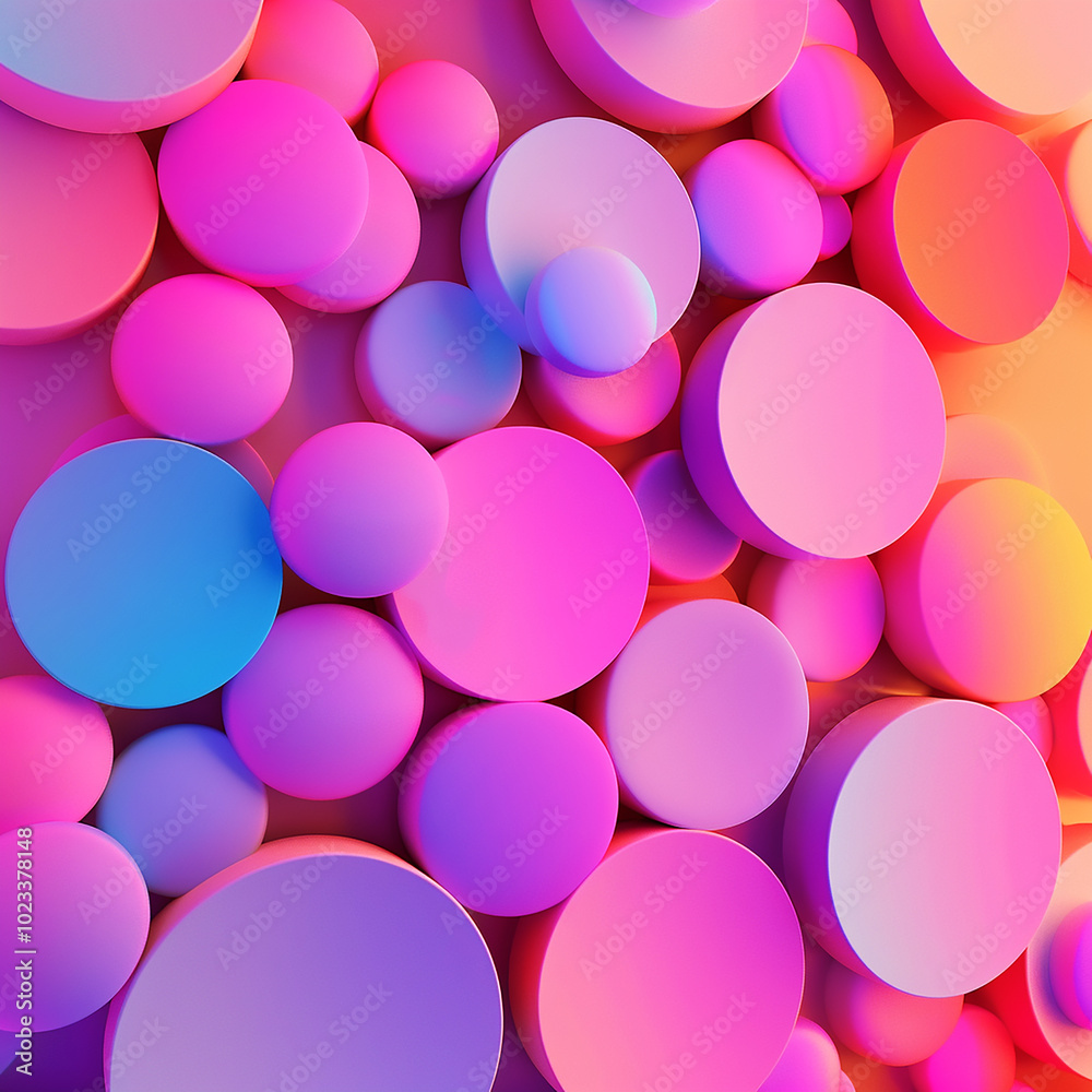 Gradient-filled circles in vibrant shades, create a smooth and modern abstract look. Generative AI Gradient-filled circles in vibrant shades, create a smooth and modern abstract look. Generative AI