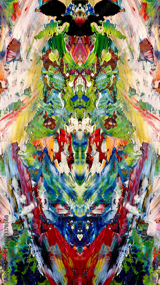 Fototapeta premium Abstract background wallpaper. Ethnic pattern. Mixtures of oil paint. Trendy hand painting canvas. Wall decor and Wall art prints Idea. 3D Texture. Art object