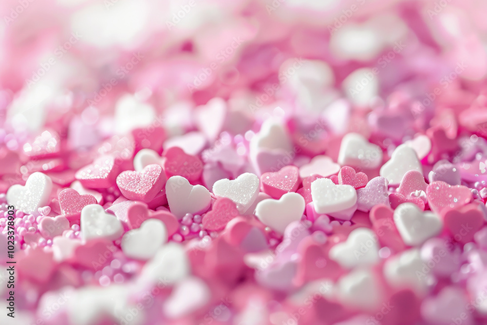Valentine's Day concept. Hearts are creating lovely atmosphere. Wallpaper for joy and celebration. Cute romantic print on background of pink hearts. festive backdrop for wedding design. Valentine's Day concept. Hearts are creating lovely atmosphere. Wallpaper for joy and celebration. Cute romantic print on background of pink hearts. festive backdrop for wedding design.
