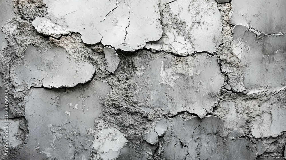 Close-up of a Cracked and Weathered Concrete Wall Close-up of a Cracked and Weathered Concrete Wall