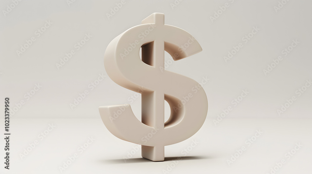 Dollar Sign in business development 3D Dollar Sign in business development 3D