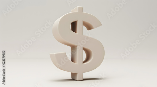 Dollar Sign in business development 3D