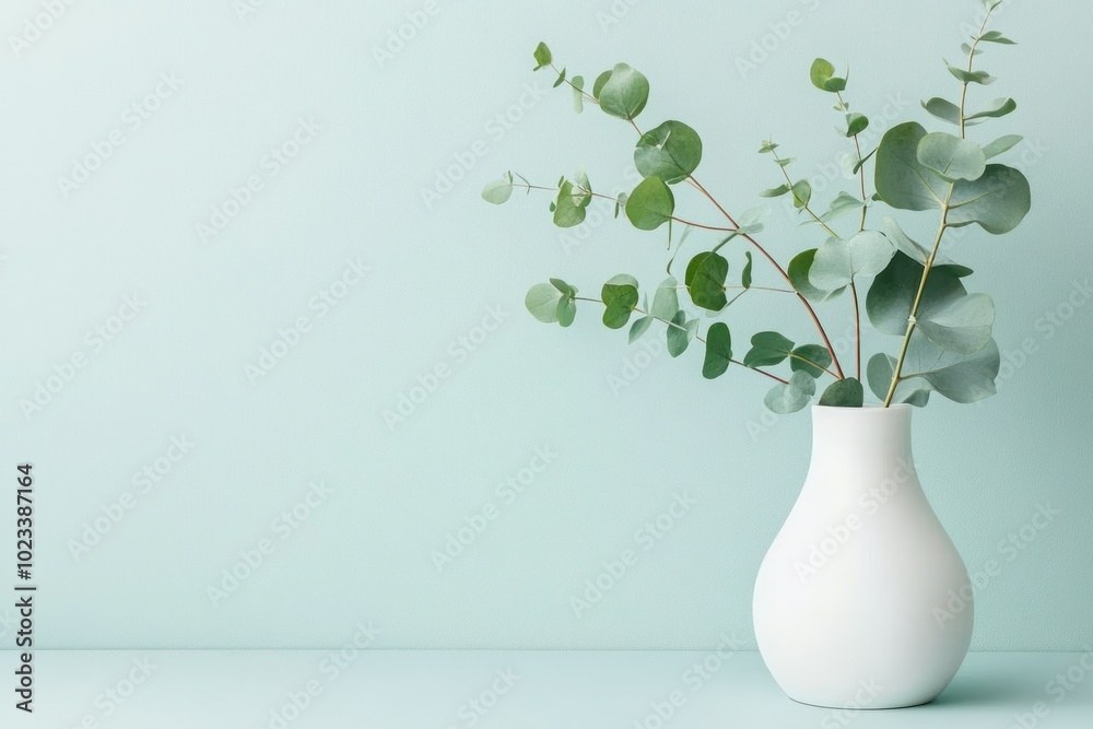 Serene Eucalyptus Arrangement in Simple Vase Serene Eucalyptus Arrangement in Simple Vase