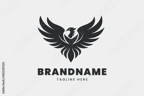 colorful bird phoenix logo for powerful and dynamic brand identity photo