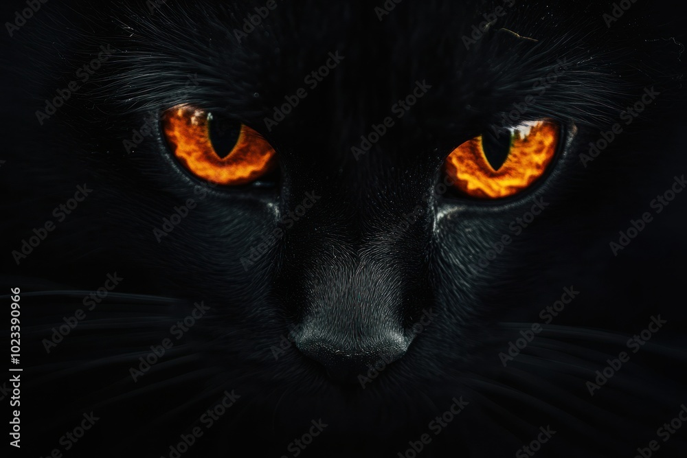 Intense Glow of an Enigmatic Black Cat Intense Glow of an Enigmatic Black Cat