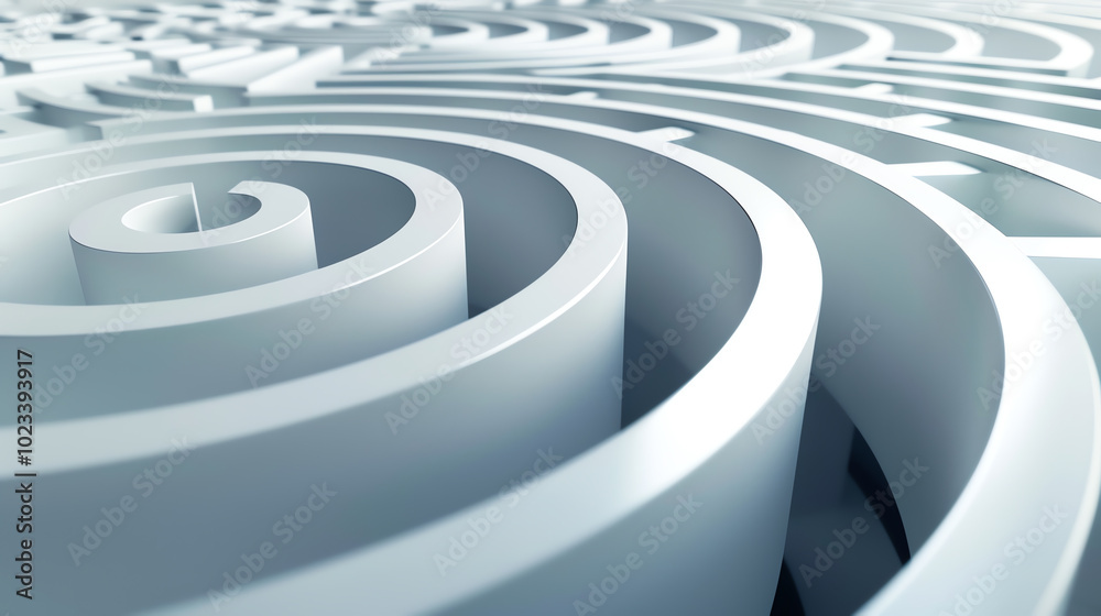A low-angle view of a minimalist design featuring a labyrinth, symbolizing the minds complexities, with an unexpected camera angle capturing the depth of the inner workings A low-angle view of a minimalist design featuring a labyrinth, symbolizing the minds complexities, with an unexpected camera angle capturing the depth of the inner workings
