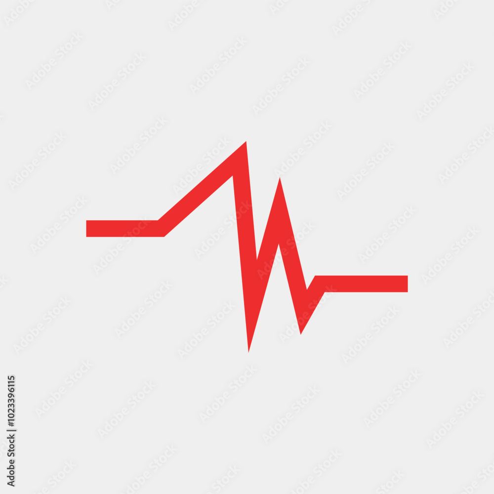 Heartbeat and pulse icon for healthcare, cardiology, and medical monitoring designs Heartbeat and pulse icon for healthcare, cardiology, and medical monitoring designs