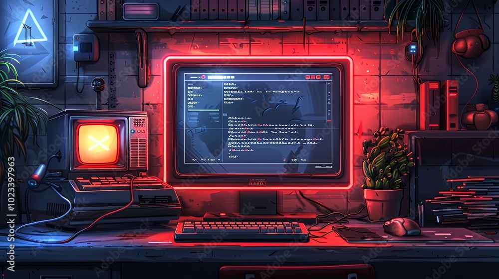 Retro y2k page, computer window interface. Vector pc desktop. Blue, rave screen background in old 2000s aesthetic style with loading bar, program error, e-mail, puzzle game, player, login and password